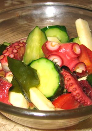 タコと山芋の酢の物-レシピのメイン写真