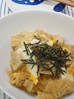 高野豆腐と薄揚げの卵とじ-レシピのメイン写真