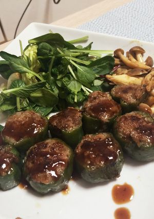 ジューシー♪ピーマンの肉詰め-レシピのメイン写真
