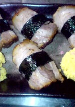 焼豚でお寿司～～☆-レシピのメイン写真
