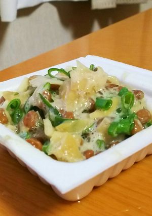 ガリと葱の酢納豆-レシピのメイン写真