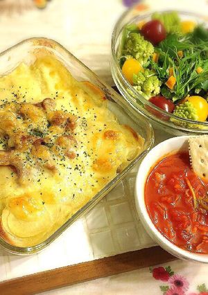 じゃが芋と豚肉のミルフィーユオーブン焼き-レシピのメイン写真