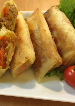 具が美味しいキャベツと挽肉のカレー春巻き-レシピのメイン写真
