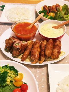 肉巻き照り焼きのチーズ&トマトソース-レシピのメイン写真