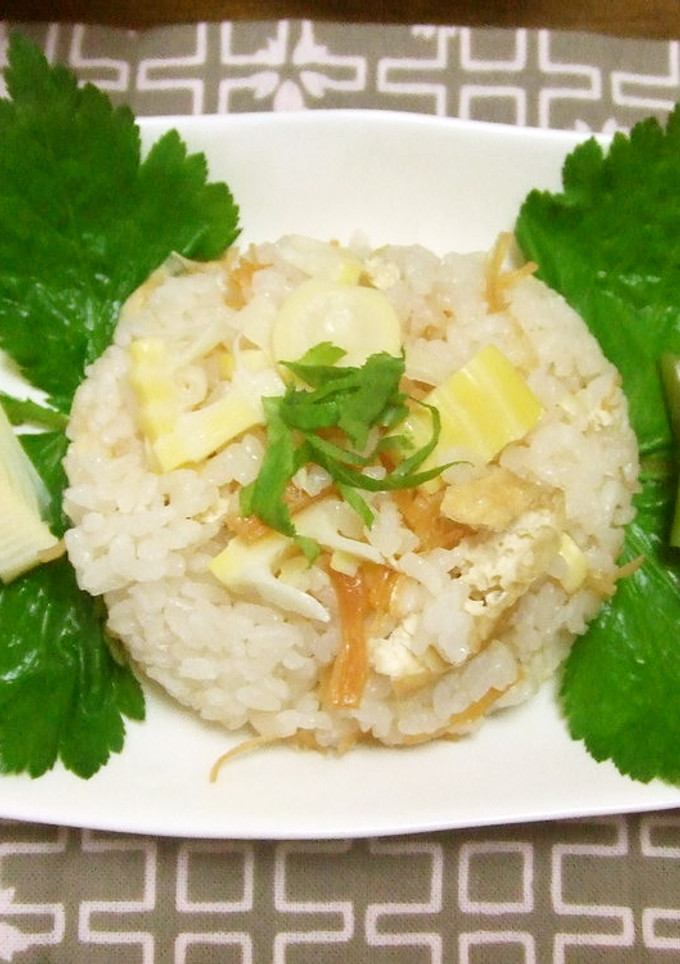 筍の炊き込みご飯（貝柱・油揚げ）-レシピのメイン写真