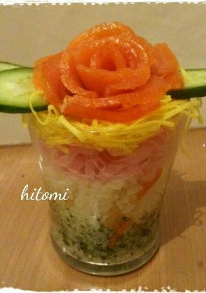 ひな祭り　三色デコカップちらし寿司-レシピのメイン写真