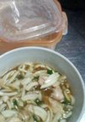 冷凍うどん　レンジ調理具で　親子うどん-レシピのメイン写真