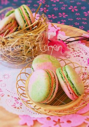 雛祭り♡とろける桜クリームの春色マカロン-レシピのメイン写真