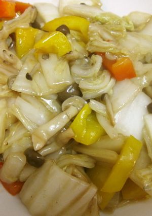 「白菜とパプリカの餡かけ炒め」（微酸）-レシピのメイン写真