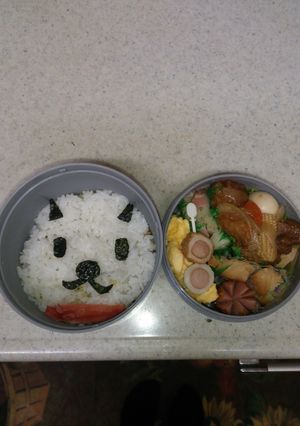 キャラ弁当。お父さん犬!-レシピのメイン写真