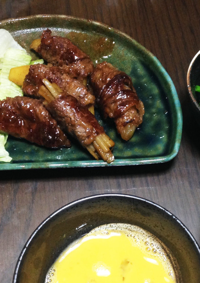 新たま・じゃが・ごぼうの牛巻きすき煮-レシピのメイン写真