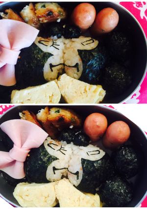 キャラ弁 ミッキーミニー-レシピのメイン写真