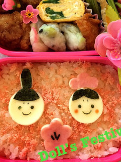 簡単!小さなひな祭り♡キャラ弁-レシピのメイン写真