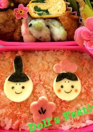 簡単！小さなひな祭り♡キャラ弁-レシピのメイン写真