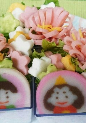 ひなまつり簡単お花のカップ寿司-レシピのメイン写真
