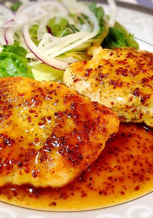 簡単☆鶏胸肉deハニーマスタードチキン-レシピのメイン写真