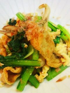うま味たっぷり♪青菜といり卵のおかかあえ-レシピのメイン写真