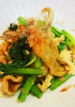 うま味たっぷり♪青菜といり卵のおかかあえ-レシピのメイン写真