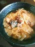 サバ水煮缶と白菜の煮込み汁