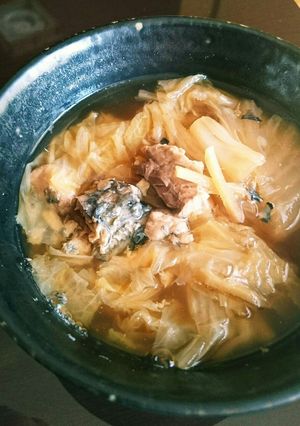サバ水煮缶と白菜の煮込み汁-レシピのメイン写真