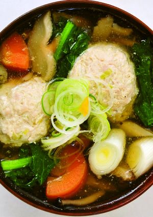 あっさりおかずスープ♪簡単！鶏つくね汁-レシピのメイン写真