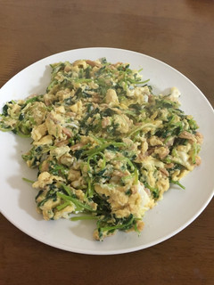 ５分で完成！豆苗と卵とツナの炒め物-レシピのメイン写真