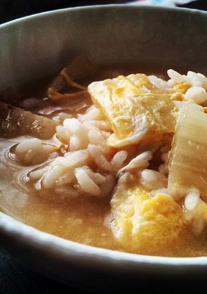 朝ごはんに スープがうまい!味噌雑炊-レシピのメイン写真
