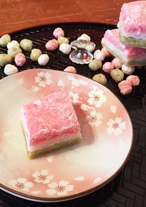 簡単！もち粉でひし餅♡-レシピのメイン写真