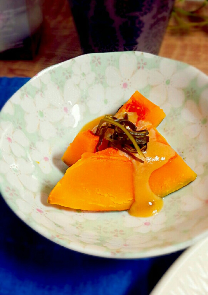 昆布蒸しかぼちゃの生姜味噌がけ-レシピのメイン写真