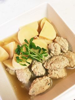 ♪鶏だんごとたけのこの煮物♪-レシピのメイン写真