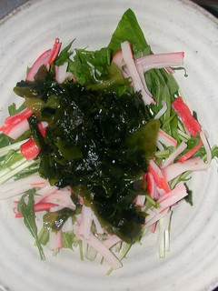 水菜&カニカマ&わかめのサラダ-レシピのメイン写真