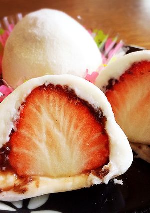 レンジで簡単♪♪苺大福♡ひな祭りにも♡-レシピのメイン写真