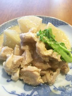 鶏モモ肉と大根の味噌煮がらめ-レシピのメイン写真
