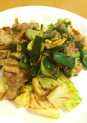 焼肉のたれで！葉玉ねぎと豚肉のピリ辛炒め-レシピのメイン写真