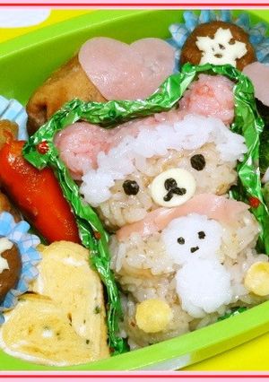 キャラ弁★　リラックマ　雪だるま　冬-レシピのメイン写真