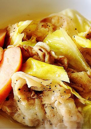 春キャベツと豚の重ね煮♡-レシピのメイン写真