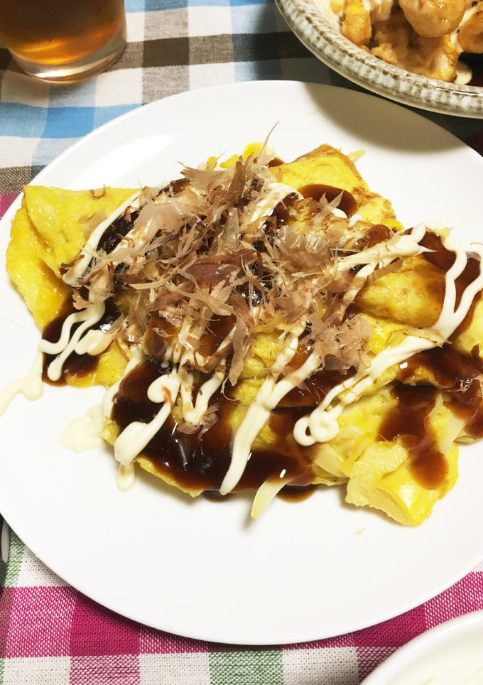 ふわふわキャベツのお好み焼き風卵焼き-レシピのメイン写真