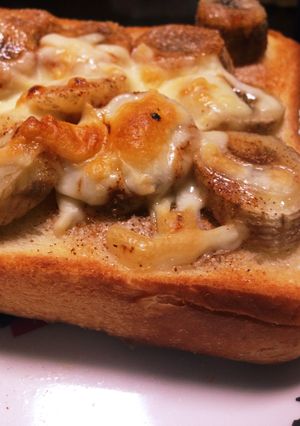 バナナのシナモンチーズトースト-レシピのメイン写真