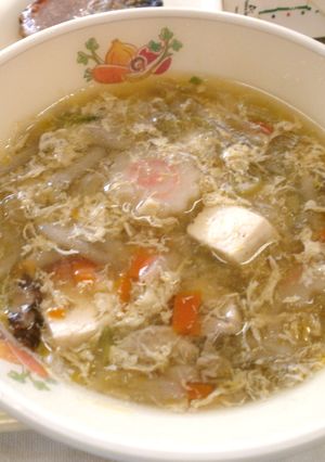 南房総市給食◆ごぼうの卵とじ汁-レシピのメイン写真