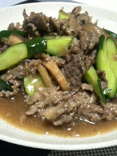 牛肉とキュウリの中華炒め-レシピのメイン写真