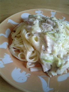 *とりはむ*でクリームパスタ♪-レシピのメイン写真