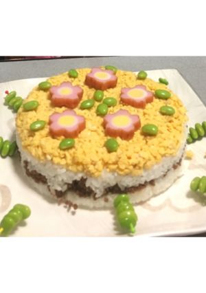 ひな祭り 寿司ケーキ 押し寿司　簡単　-レシピのメイン写真