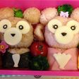 キャラ弁♡ダッフィー&シェリーメイお雛様