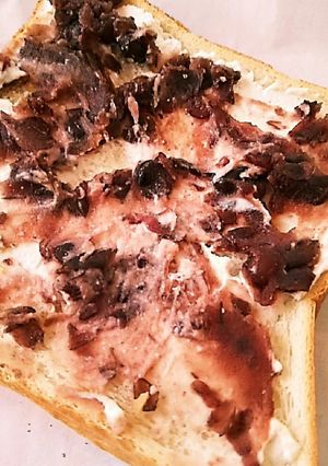 カッテージチーズと小豆あんのトースト♪②-レシピのメイン写真