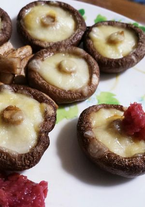椎茸の梅チーズおつまみ-レシピのメイン写真