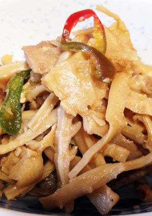 ごはん泥棒！タケノコと鶏肉の炒め煮-レシピのメイン写真