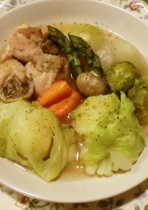♪鶏肉とジャガロールキャベツのポトフ風-レシピのメイン写真
