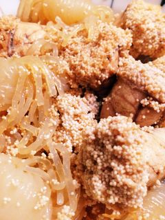結びしらたきとたらこの煮物-レシピのメイン写真