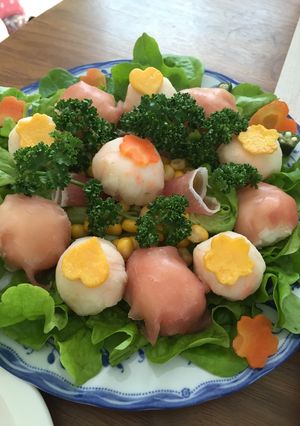 雛祭りに♡手まり寿司風ポテトサラダ-レシピのメイン写真