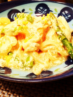 鮭とアスパラのレモンクリーム煮-レシピのメイン写真